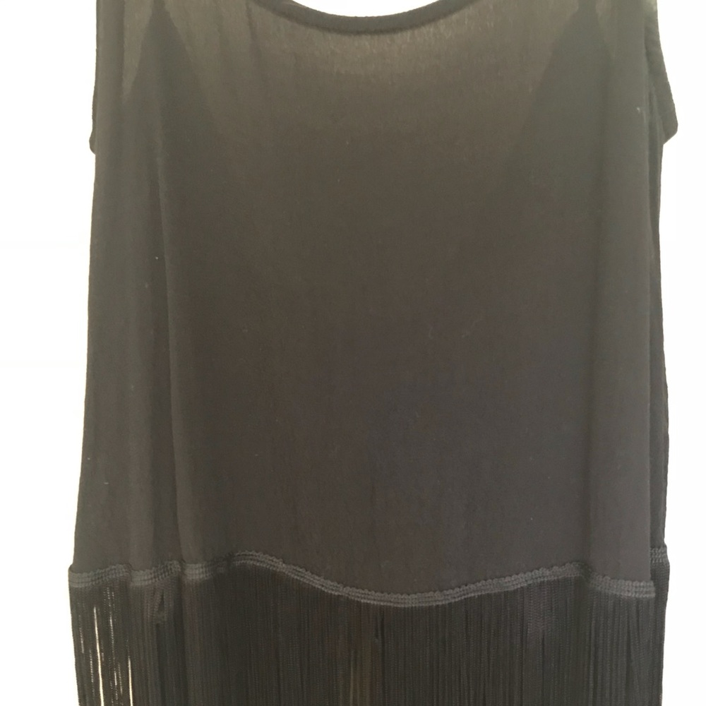 Black fringe top - Picture 2 of 3